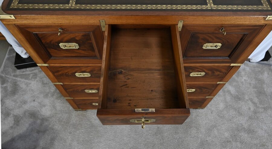 Rare Commode-Ecritoire, d'Officier de Bateau, Angleterre – 1ère partie XIXe – Image 16