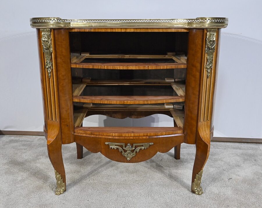 Commode Rognon en Bois Précieux, style Transition Louis XIV / Louis XV – Fin XIXe – Image 25