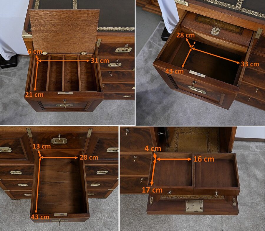 Rare Commode-Ecritoire, d'Officier de Bateau, Angleterre – 1ère partie XIXe – Image 27