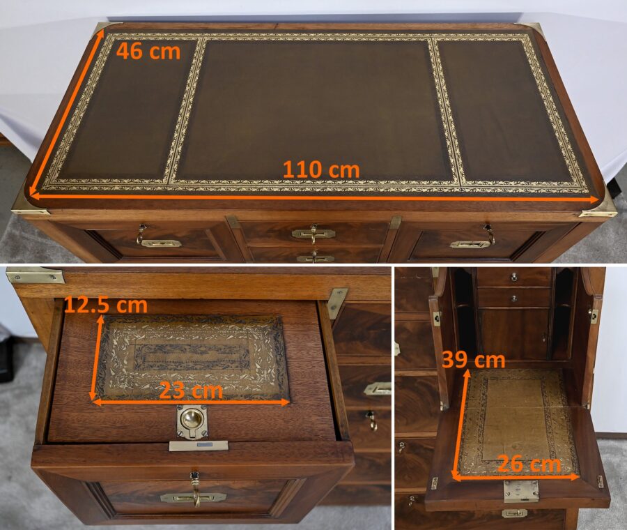 Rare Commode-Ecritoire, d'Officier de Bateau, Angleterre – 1ère partie XIXe – Image 28
