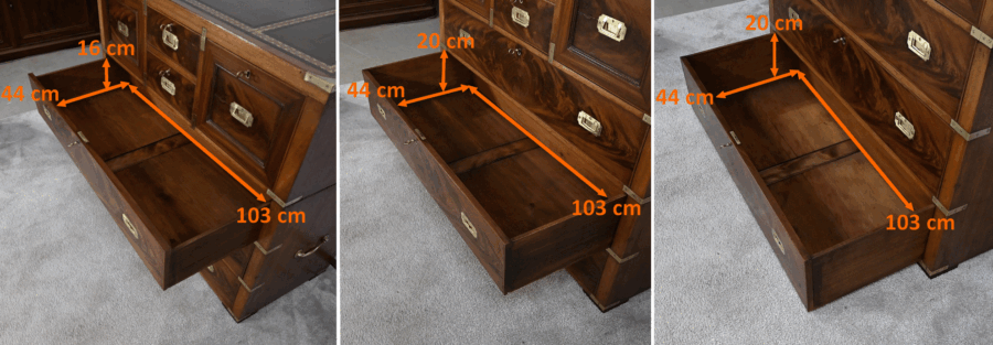 Rare Commode-Ecritoire, d'Officier de Bateau, Angleterre – 1ère partie XIXe – Image 29