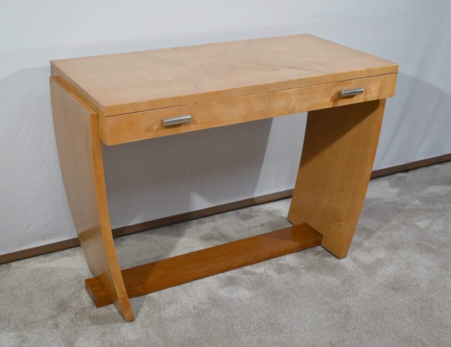 Console ou Petit Bureau en Sycomore, Art Déco – 1940 – Image 2