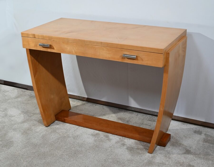 Console ou Petit Bureau en Sycomore, Art Déco – 1940 – Image 3