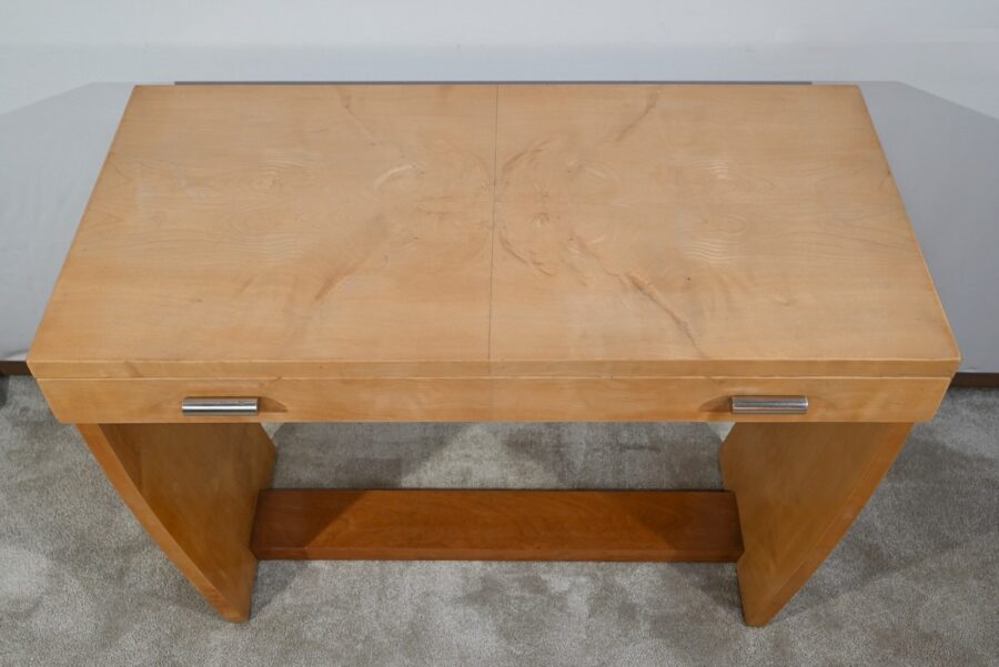 Console ou Petit Bureau en Sycomore, Art Déco – 1940 – Image 4