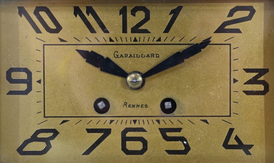 Ensemble de Cheminée en Onyx et Bronze, estampillé A. Gapaillard, Art Déco – 1920 – Image 11