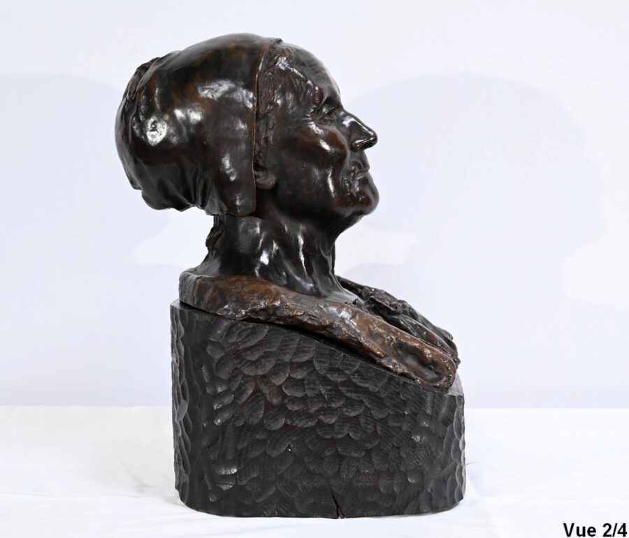 Important Buste de Bretonne en Bronze, signé G.Demée – Fin XIXe – Image 12