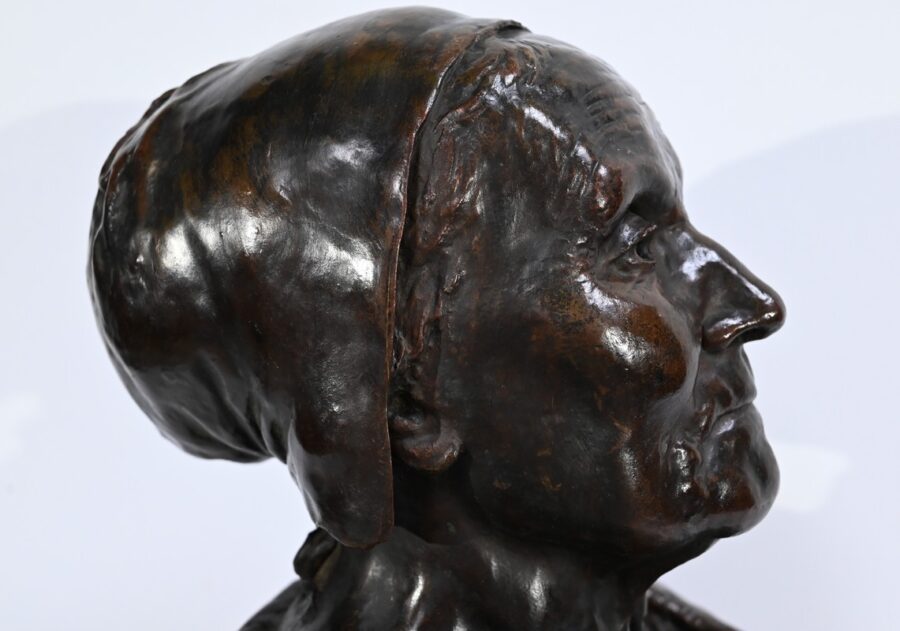 Important Buste de Bretonne en Bronze, signé G.Demée – Fin XIXe – Image 13