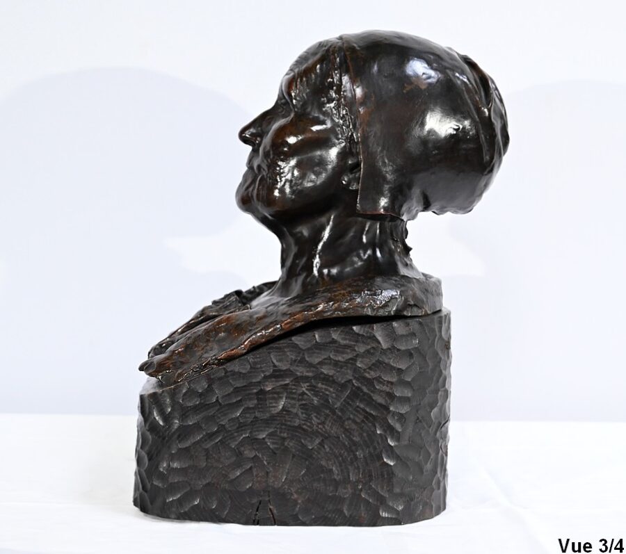 Important Buste de Bretonne en Bronze, signé G.Demée – Fin XIXe – Image 14