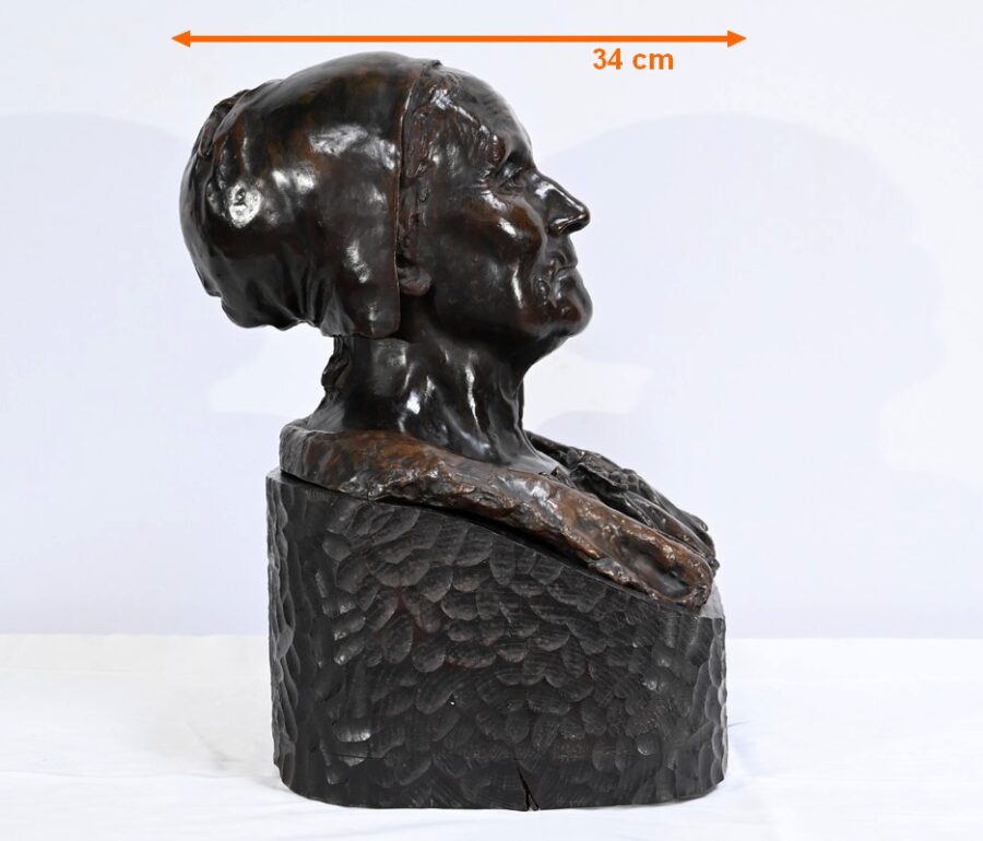Important Buste de Bretonne en Bronze, signé G.Demée – Fin XIXe – Image 20