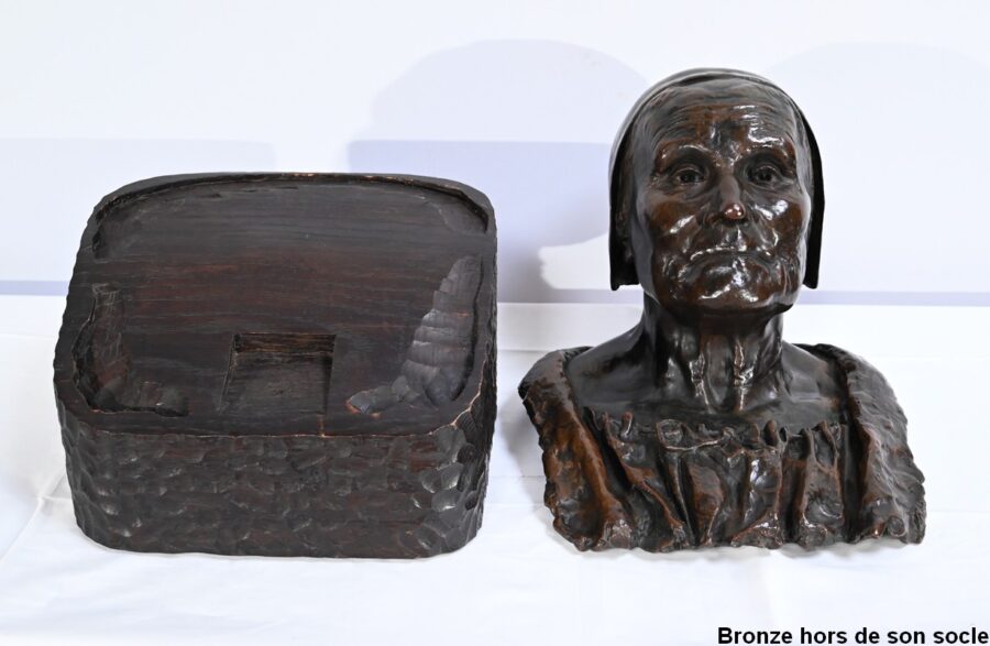 Important Buste de Bretonne en Bronze, signé G.Demée – Fin XIXe – Image 21