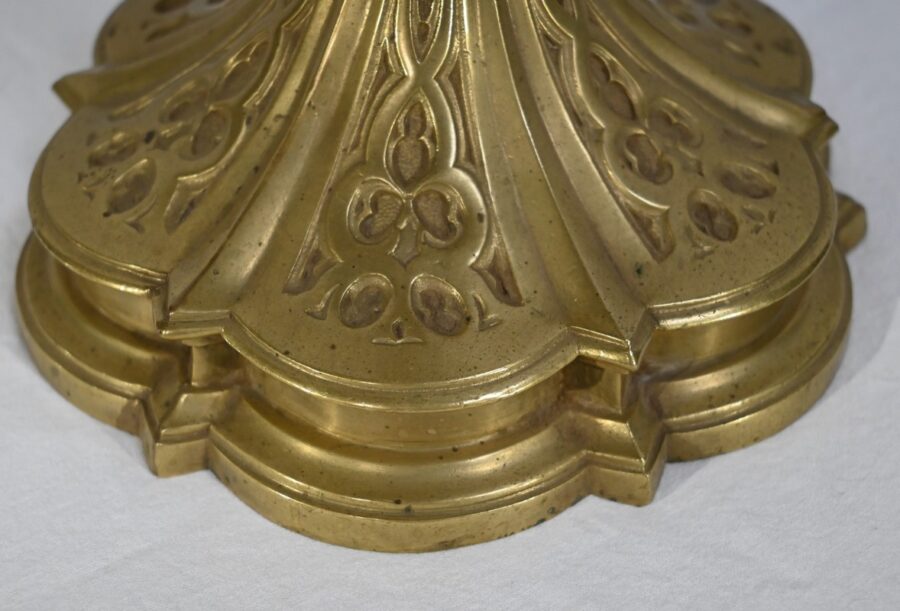 Important Flambeau en Bronze Doré – Fin XIXe – Image 15