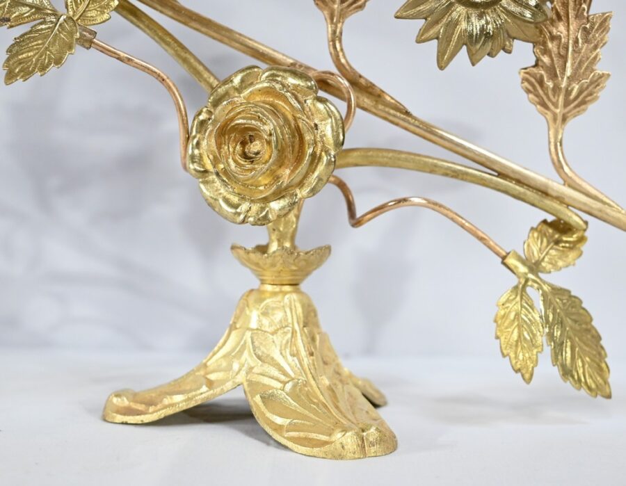 Paire de Candélabres d'Autel en Laiton – 1920 – Image 13