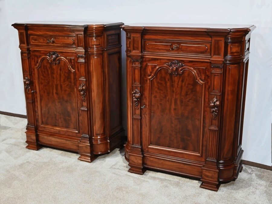 Rare Paire de Meubles d’Appui, style Napoléon III – 2ème partie XIXe – Image 4