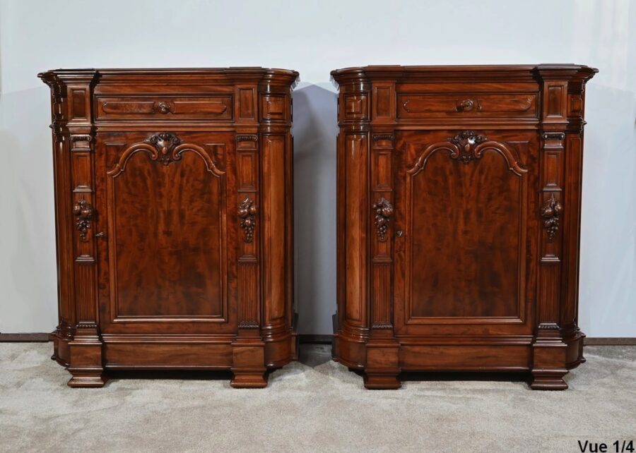 Rare Paire de Meubles d’Appui, style Napoléon III – 2ème partie XIXe – Image 9