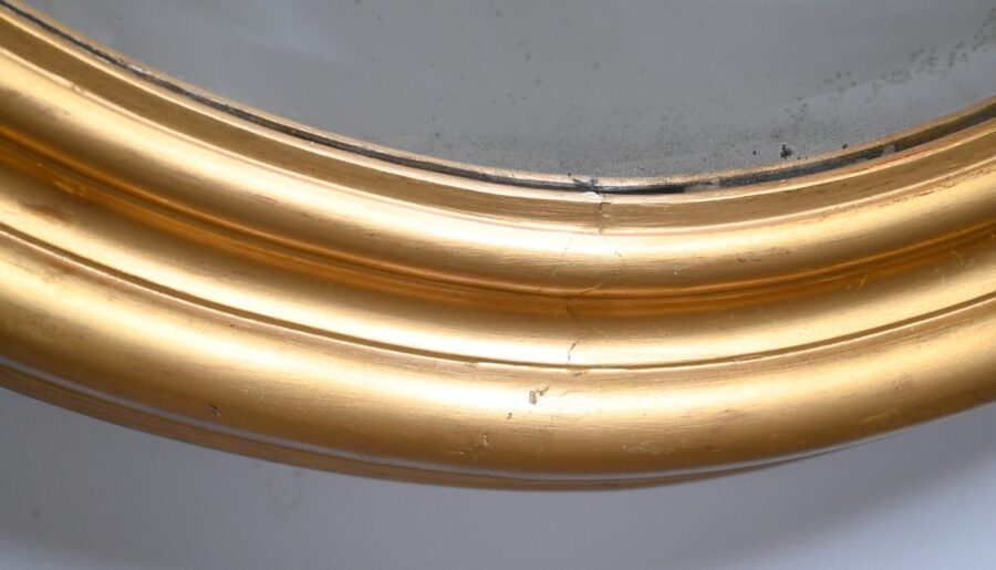 Rare Paire de Miroirs Ovales – Milieu XIXe – Image 13
