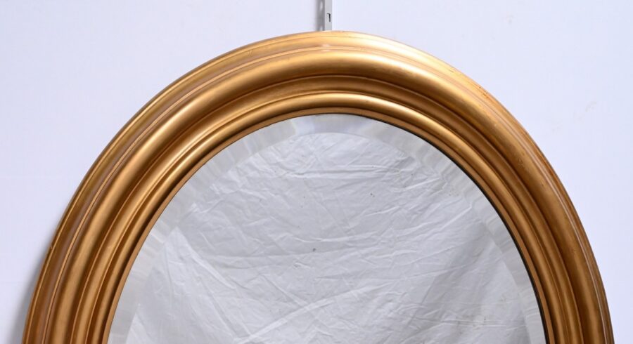 Rare Paire de Miroirs Ovales – Milieu XIXe – Image 7