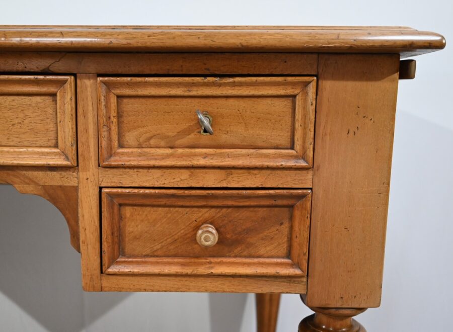 Petit Bureau en Noyer, style Louis XVI – Fin XIXe – Image 10