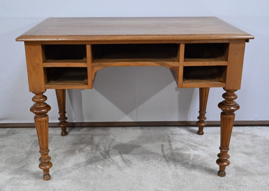 Petit Bureau en Noyer, style Louis XVI – Fin XIXe – Image 25