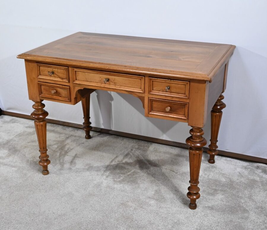 Petit Bureau en Noyer, style Louis XVI – Fin XIXe – Image 3