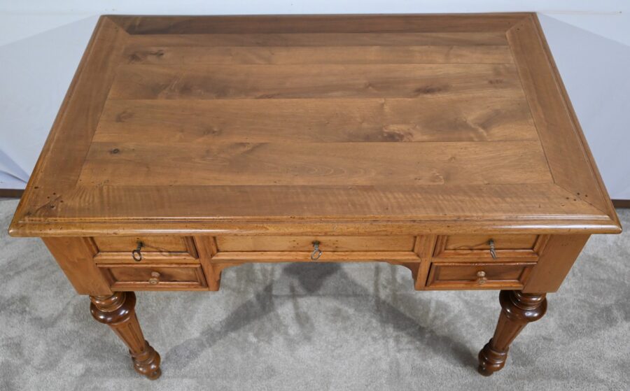 Petit Bureau en Noyer, style Louis XVI – Fin XIXe – Image 5