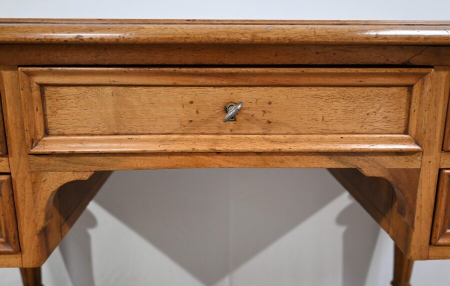 Petit Bureau en Noyer, style Louis XVI – Fin XIXe – Image 9