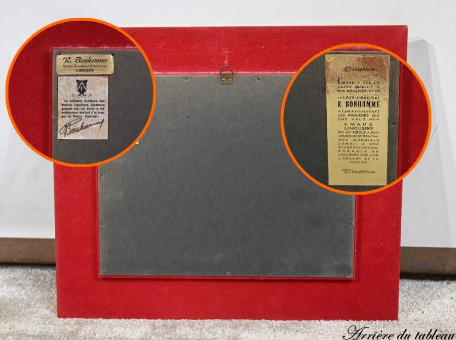 Tableau Émaillé d’après C. Jalabert, signé R.Bonhomme – 1950 – Image 16