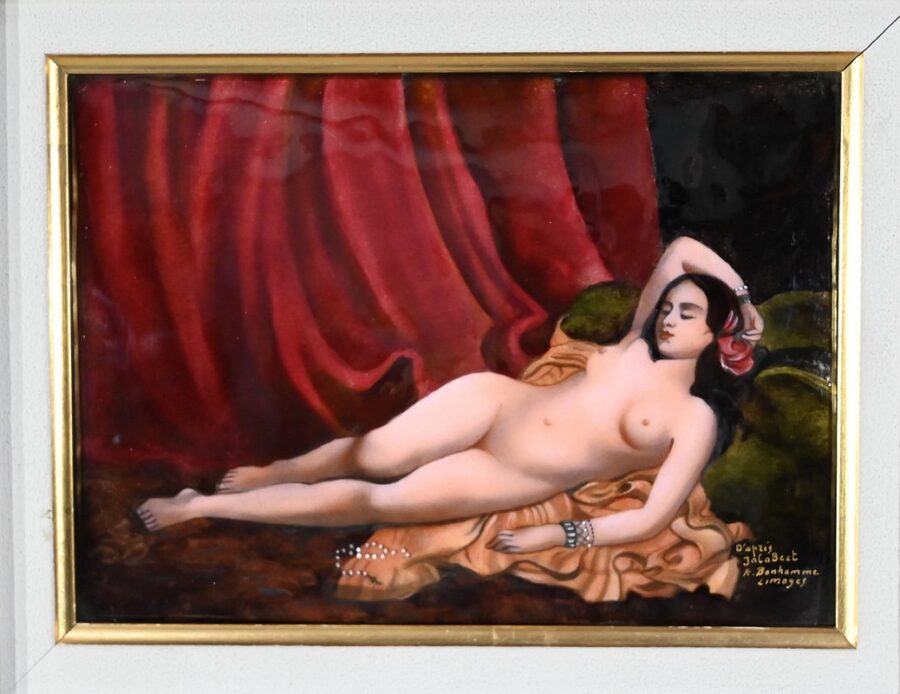 Tableau Émaillé d’après C. Jalabert, signé R.Bonhomme – 1950 – Image 4