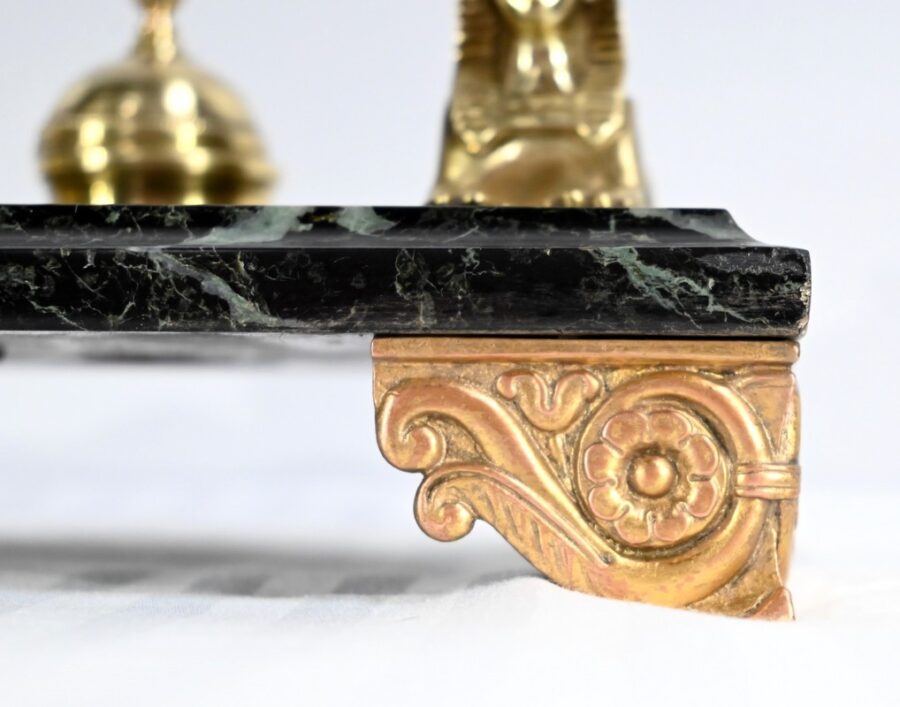 Encrier en Bronze et Marbre, style Empire - 1ère partie XIXe – Image 15