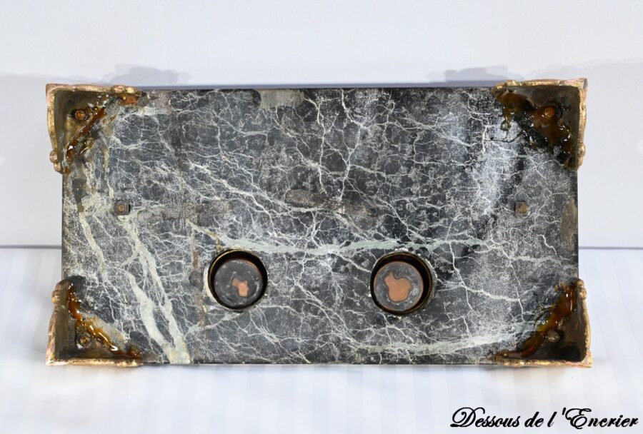 Encrier en Bronze et Marbre, style Empire - 1ère partie XIXe – Image 24