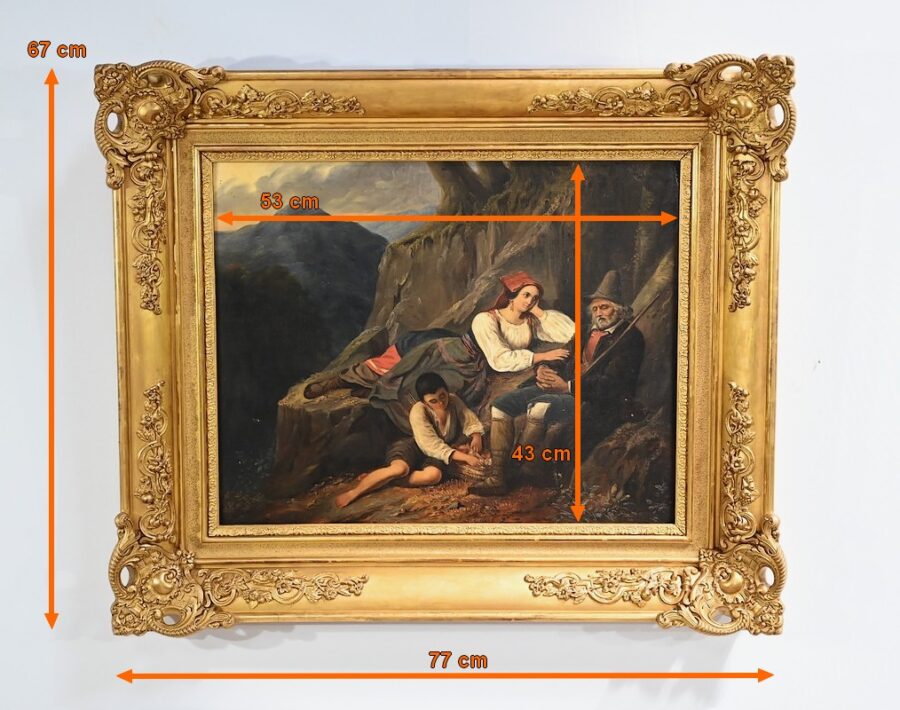 Huile sur Toile, École du XIXe siècle – Milieu XIXe – Image 15
