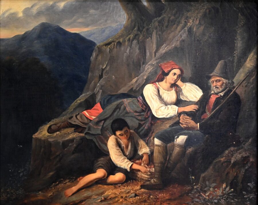 Huile sur Toile, École du XIXe siècle – Milieu XIXe – Image 4