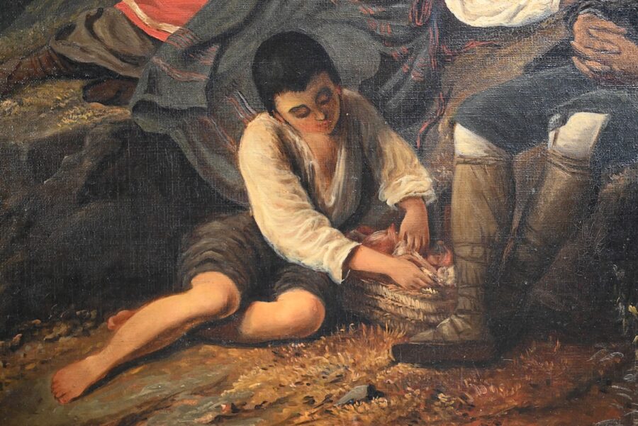 Huile sur Toile, École du XIXe siècle – Milieu XIXe – Image 7