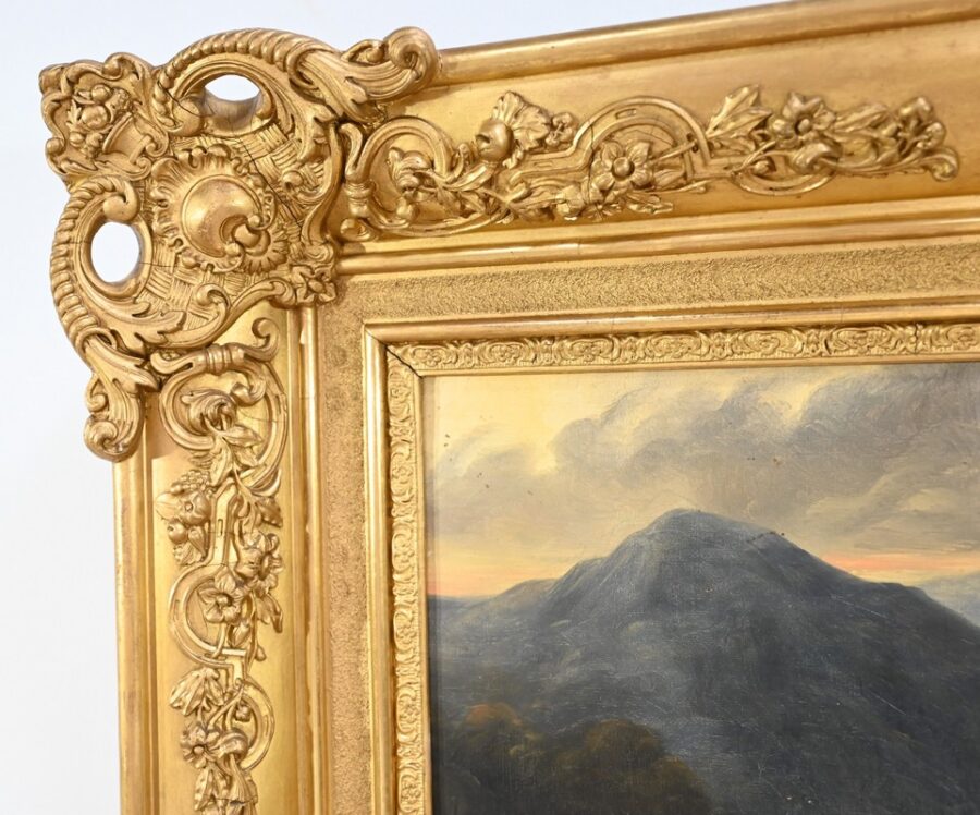 Huile sur Toile, École du XIXe siècle – Milieu XIXe – Image 9
