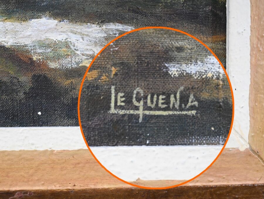 Huile sur Toile, signée A. Le Guen – 2ème partie XXe – Image 10
