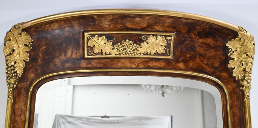Important Miroir de Cheminée, Art Nouveau – 1900 – Image 5