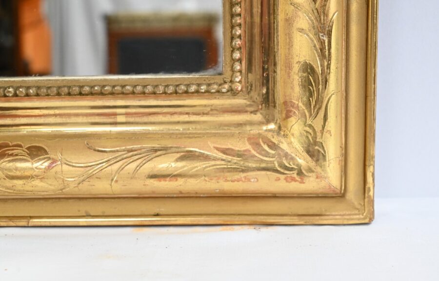 Important Miroir en Bois Doré, époque Louis Philippe – Milieu XIXe – Image 14