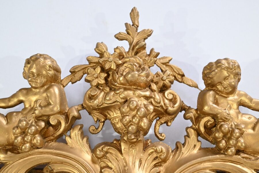 Important Miroir en Bois Doré, époque Louis Philippe – Milieu XIXe – Image 6