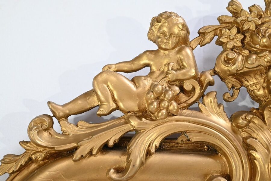 Important Miroir en Bois Doré, époque Louis Philippe – Milieu XIXe – Image 7