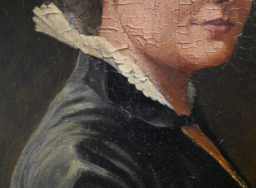 Important Tableau à l’Huile, École du XIXe – Milieu XIXe – Image 9