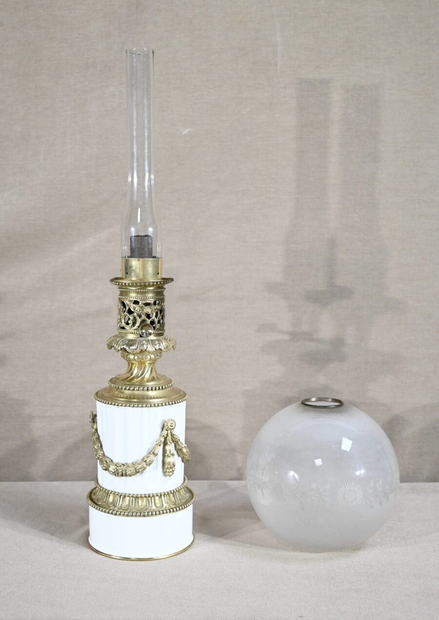 Lampe à Pétrole en Céramique, époque Napoléon III – Milieu XIXe – Image 25