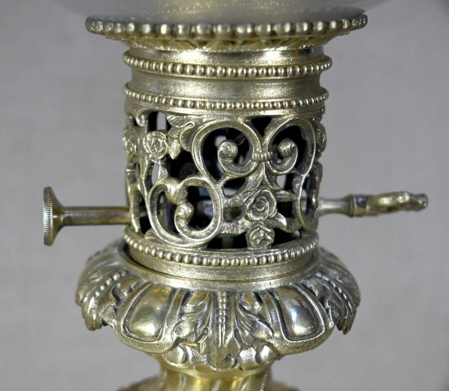 Lampe à Pétrole en Céramique, époque Napoléon III – Milieu XIXe – Image 9