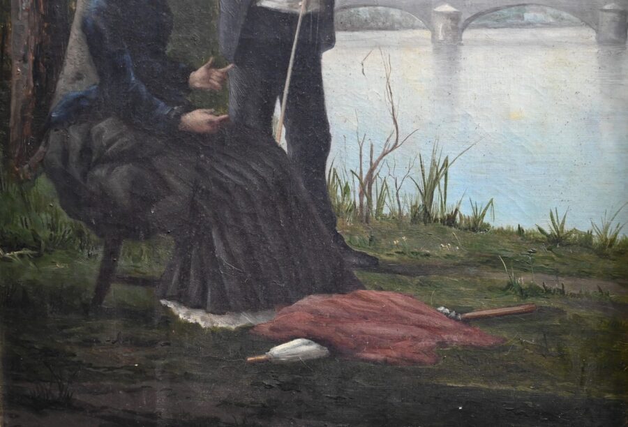 "Le Pêcheur à la Ligne", École du XIXe siècle – Fin XIXe – Image 10