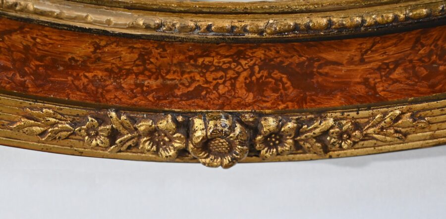 Miroir Ovale en Bois Doré – Début XXe – Image 11