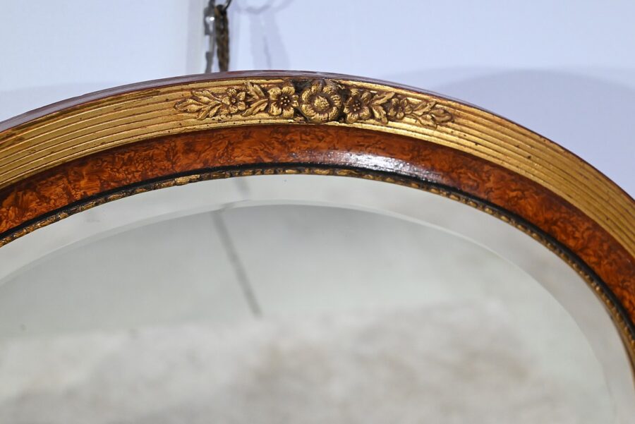 Miroir Ovale en Bois Doré – Début XXe – Image 4