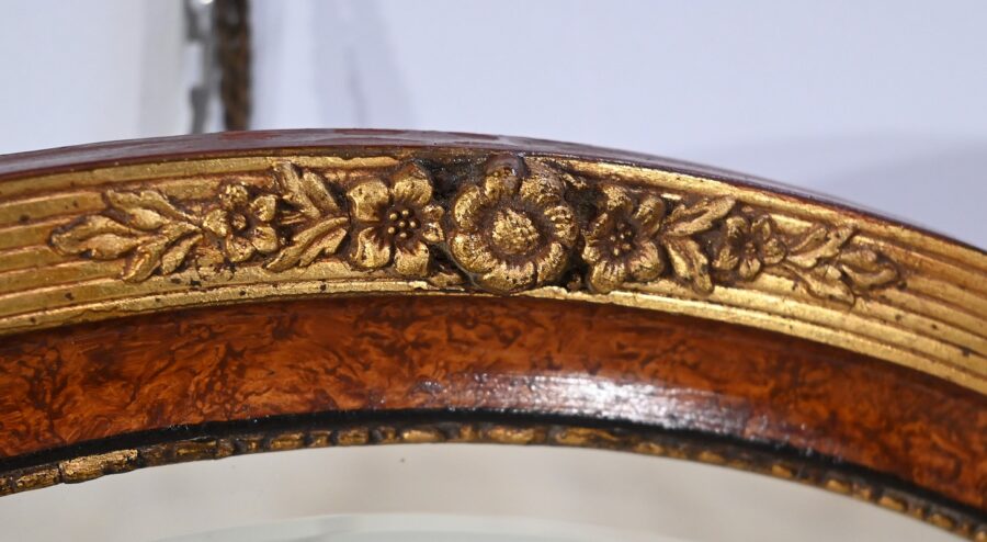 Miroir Ovale en Bois Doré – Début XXe – Image 5