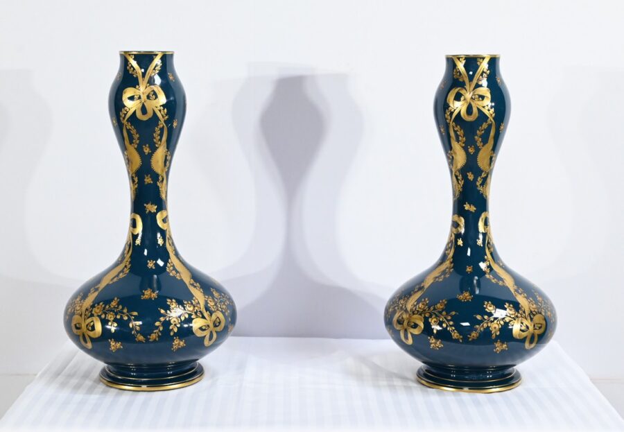 Paire de Vases en Céramique de Gien – Fin XIXe