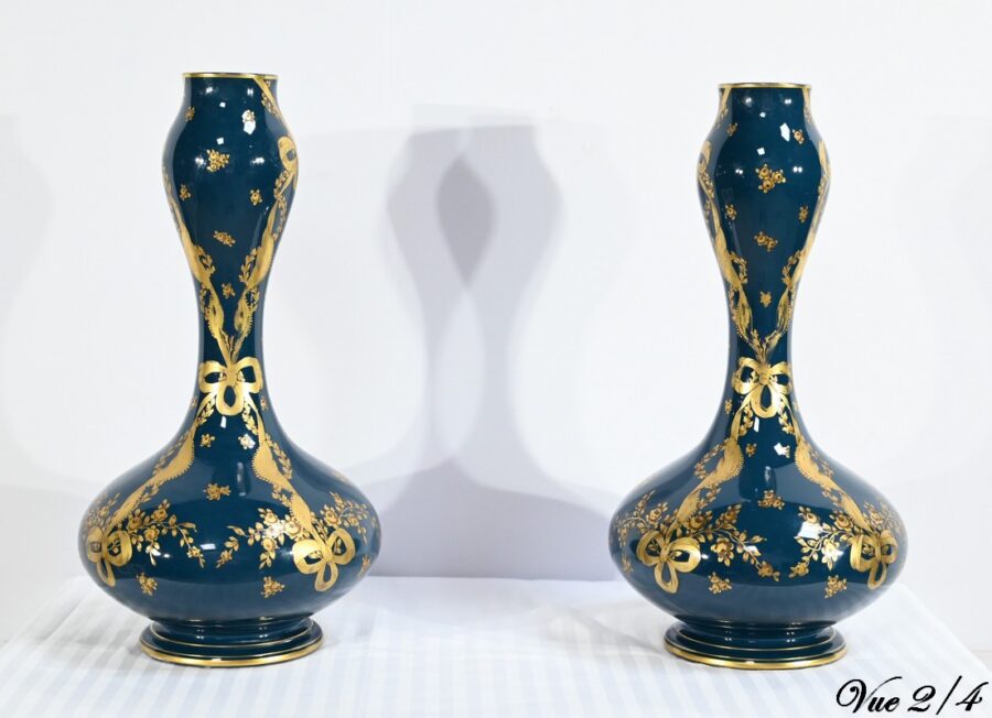 Paire de Vases en Céramique de Gien – Fin XIXe – Image 13