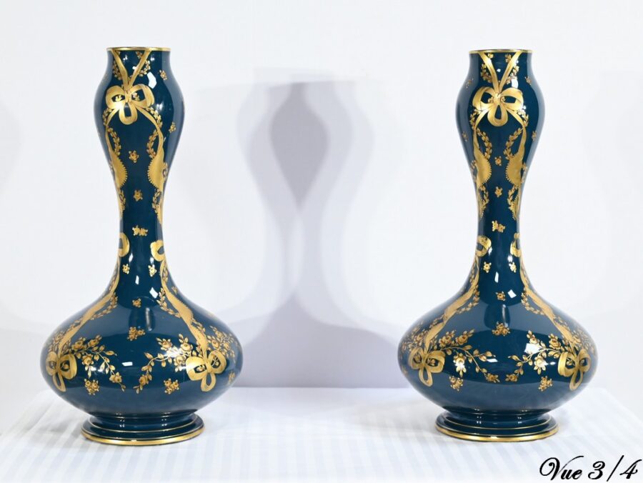 Paire de Vases en Céramique de Gien – Fin XIXe – Image 14