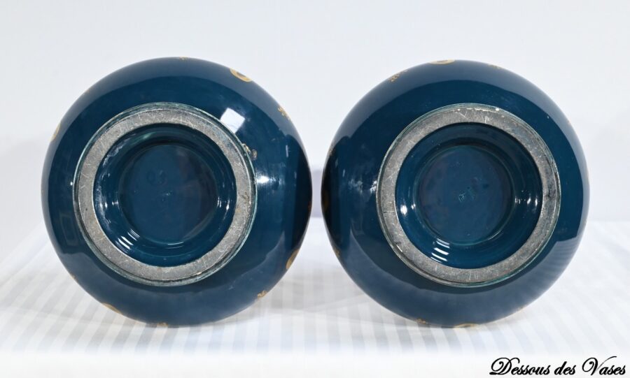 Paire de Vases en Céramique de Gien – Fin XIXe – Image 21