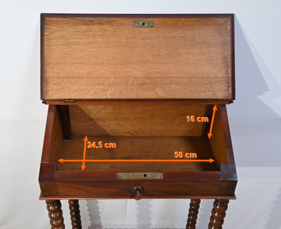 Petit Pupitre en Acajou, époque Louis Philippe – Milieu XIXe – Image 36